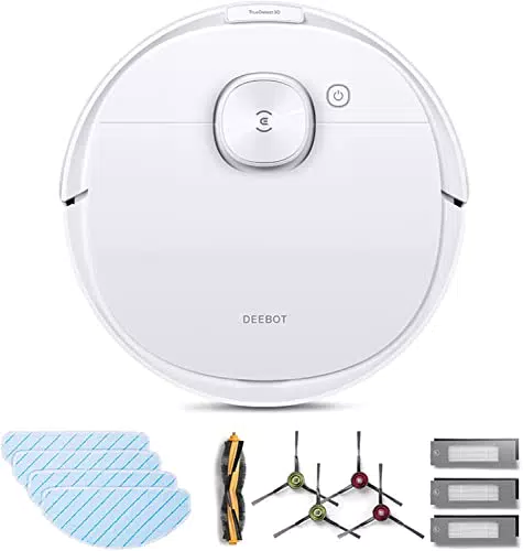 ECOVACS Deebot N8 Pro Care, aspirapolvere robotizzato da pavimento con accessori e 3 panni per la pulizia