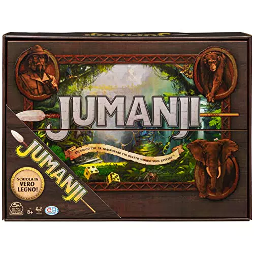 EDITRICE GIOCHI - Jumanji - Jumanji classico - Gioco da tavolo in legno - Gioco in scatola d'avventura