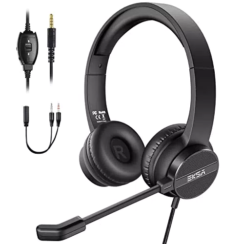 EKSA H12 Cuffie Con Microfono per PC, Cuffie per Computer 3