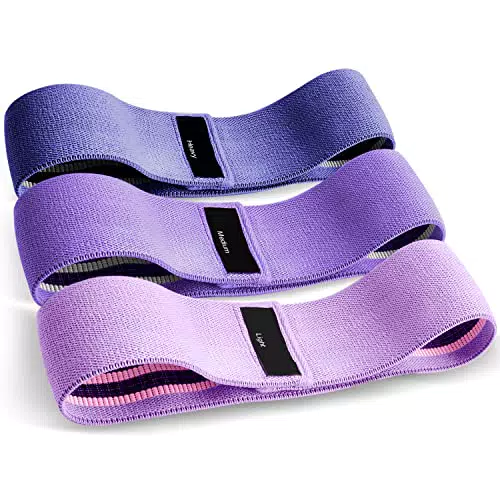 Elastici Fitness，Fasce Elastico Fitness in Tessuto con 3 Livelli di Resistenza，Bande Elastiche Fitness Antiscivoli per Esercizi Glutei