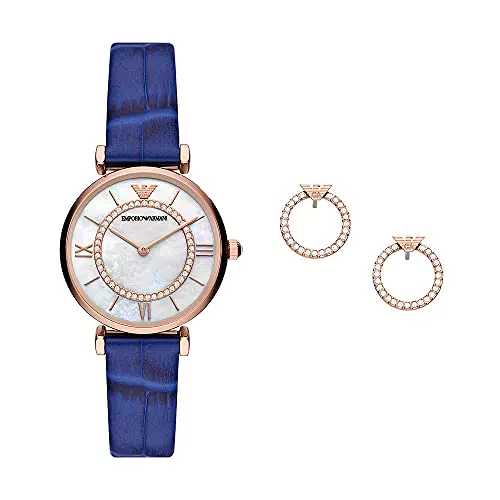 Emporio Armani Orologio Due Lancette, Acciaio Inossidabile
