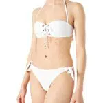 Emporio Armani Swimwear Padded Band & Brazilian W/Bows Bikini Ottoman Lycra
