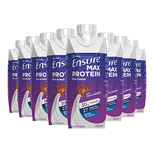 Ensure Max Protein Integratore alimentare proteico, Bevanda Proteica pronta da bere con Proteine e 27 Vitamine e Minerali