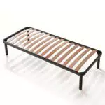 EVERGREENWEB Rete Letto Singolo 80x190 a Doghe in Legno Ortopedica con 4 Piedi Smontabilitruttura portante in Ferro Rinforzata