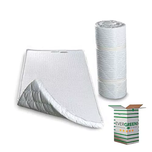 Evergreenweb - Twist Bed Materassino Matrimoniale Waterfoam 160x195 alto 5 cm Arrotolabile Supporto Ergonomicoaterasso da Terra per Esercizi del Pavimento