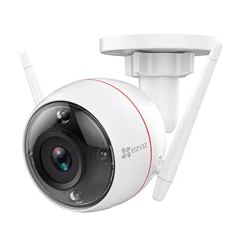Ezviz C3W Telecamera Wifi Esterno 1080P Con Visione Notturna A Coloriistema D'Allarme Con Luce Stroboscopica E Sirena