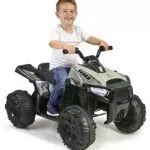 FEBER - Quad Boxer 12V, un posto, elettrico, con ruote larghe per maggiore stabilità e velocità massima 5 km/h