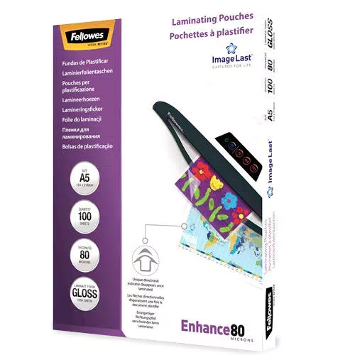 Fellowes 5306002 Pouches Lucide Enhance80, 80 Micron