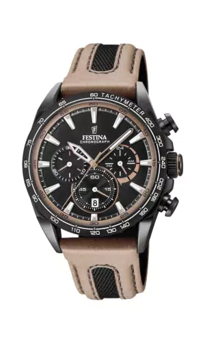 Festina Orologio Cronografo Quarzo Unisex Adulto con Cinturino in Pelle F20351/1