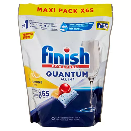 Finish Quantum All in 1 Pastiglie lavastoviglie Lemon