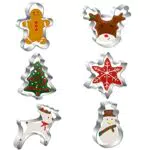 Formine per Biscotti di Natale - 6 Pezzi Stampi Biscotti Natale in Acciaio Inox