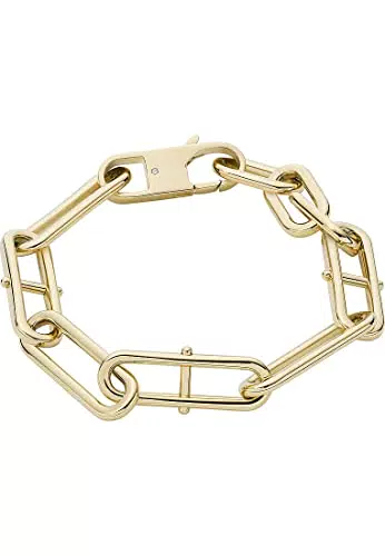 Fossil Bracciale a Catena in Acciaio Inossidabile Heritage D Link Donna