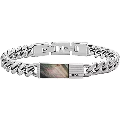 Fossil Bracciale a catenina Vintage Heritage con madreperla