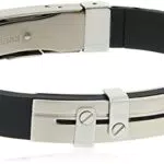 Bracciale Fossil da uomo in PU con acciaio inossidabile