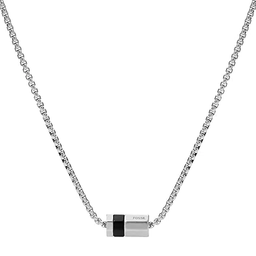 Fossil Classics, Collana con Ciondolo in Acciaio, JF03999998