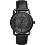 Fossil Copeland Orologio da Uomo a Tre Lancette, in Acciaio Inossidabile Tonalità Nera