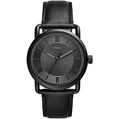 Fossil Copeland Orologio da Uomo a Tre Lancette, in Acciaio Inossidabile Tonalità Nera