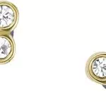 Fossil Donna Sutton Trio Glitz Orecchini a Perno in Acciaio Inossidabile Color Oro