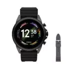 Fossil Smartwatch Gen 6 da Uomo in Acciaio Nero con Cinturino in Silicone Nero, S221306
