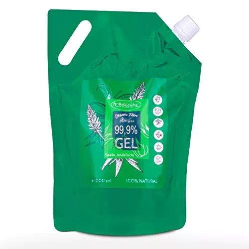 Gel di Aloe Vera puro - Aloe Vera biologica dalle foglie di Aloe Vera - Aloe Vera coltivata in modo biologico da Almeria