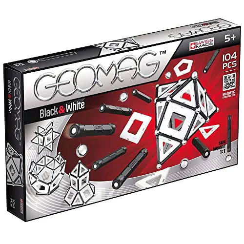 Geomag Black & White Gioco di Costruzione con Sfere e Barrette