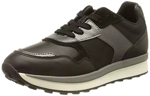 Geox D Runntix Bneakers Donna, Nero