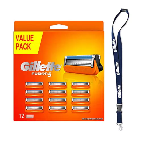 Gillette Fusion 5 Lamette da Barba, 12 Ricambi da 5 Lame