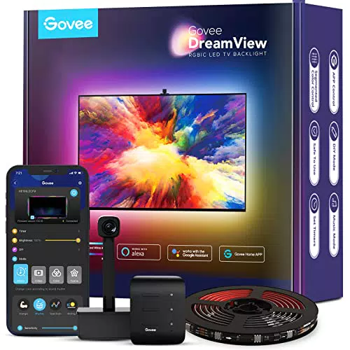 Govee TV LED Striscia, RGBIC Luci Smart Retroilluminazione WiFi 3