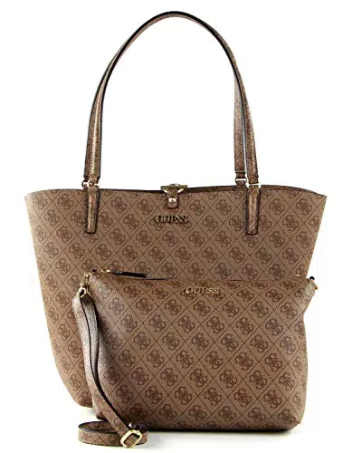 Guess Alby Toggle Tote, Borsa Donnaatte Logo, Taglia Unica