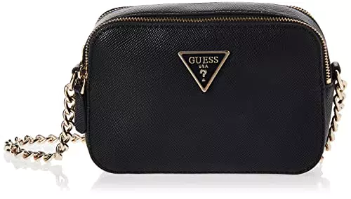 Guess Noelle Crossbody Camera, Borsa Donna, Black, Taglia Unica