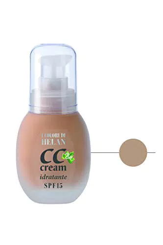 Helan - CC Cream Naturale, Idratante e Leggera con Protezione Solare Viso SPF 10 e Acido Ialuronico