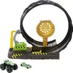 Hot Wheels, Playset Sfida nel Loop Monster Truck, Truck e Macchinina