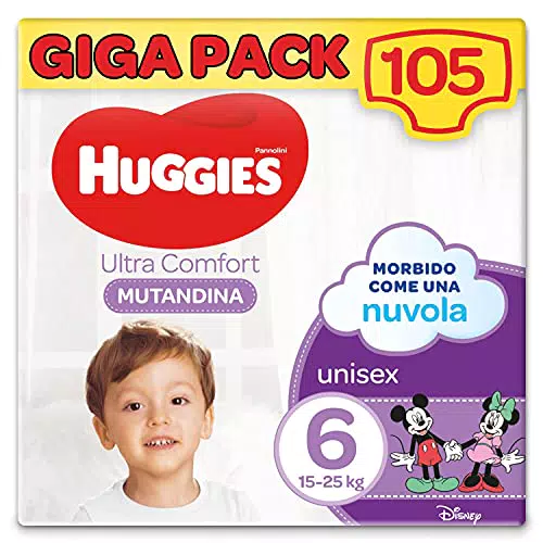 Huggies Ultra Comfort Pannolini Mutandina, Taglia 6