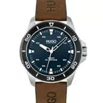 HUGO Orologio Analogico al Quarzo da Uomo con cinturino in pelle Marrone - 1530220