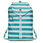 Invicta Zaino - MINISAC NEXT, Turchese - Richiudibile e Tascabile - Viaggio & Tempo Libero - Zainetto Uomo/Donna a Righe - ICONA - PACKABLE