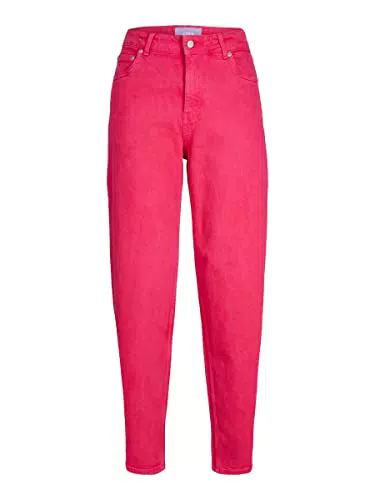 JACK & JONES Jjxx Jxlisbon Mom HW Jeans AKM Noos, Rosa Brillante