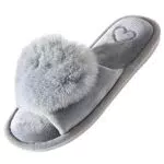 JOMIX Pantofole Donna Peluche Cuore Peloso Ciabatte Donna Aperte Invernali MD3637 MD6030