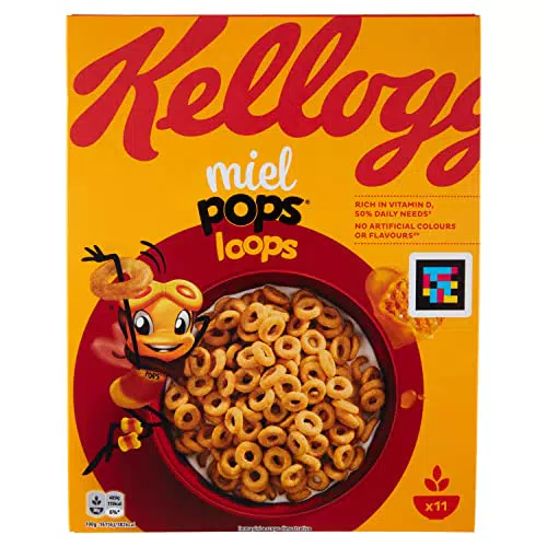 Kellogg's Cereali Miel Pops Loops, 300g