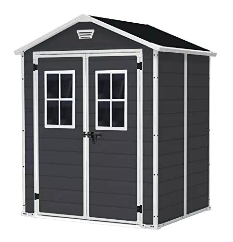 Keter 235170 Casetta Da Giardino Manor 6 X 5 Dd, Grigio scuro