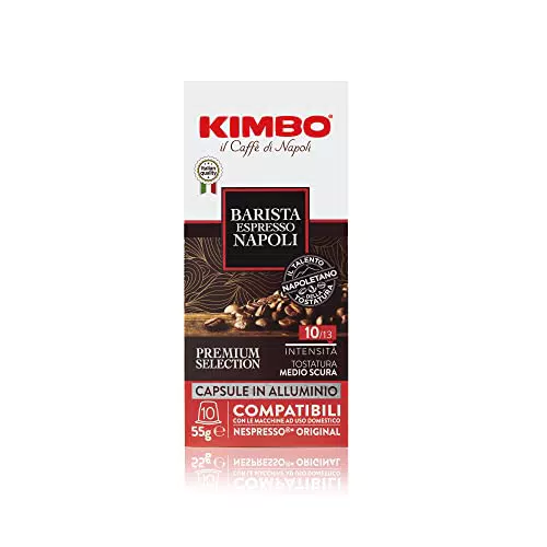 Kimbo Barista Espresso Napoli - Capsule in Alluminio Compatibili Nespresso Original -10 Pacchi da 10 Capsule