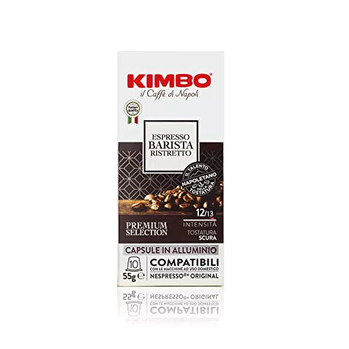 Kimbo Espresso Barista Ristretto, 100 Capsule in Alluminio Compatibili Nespresso