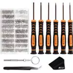Kit di riparazione occhiali con 6 cacciaviti e viti in acciaio inox