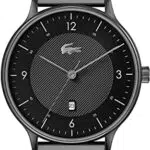 Lacoste Orologio Analogico al Quarzo da Uomo con Cinturino in Acciaio Inossidabile Nero - 2011119
