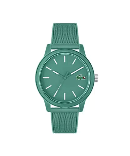 Lacoste Orologio Analogico al Quarzo da Uomo con Cinturino in Silicone Verde - 2011192