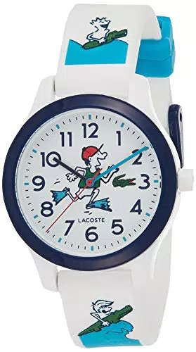 Lacoste Orologio Analogico al Quarzo Da Bambini con Cinturino in Silicone Bianco