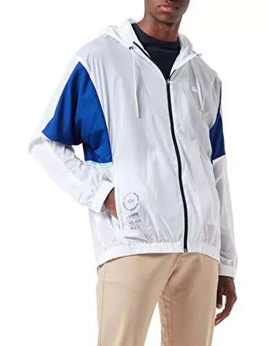 Lacoste Sport BH0869 Parka e Giacche, Blanc/Cosmique-Limeira-No/XXL Uomo