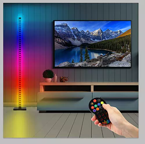 Lampada da terra d'angolo di RGBIC, colore che cambia la luce del partito della discoteca di RGB con la modalità di musica reattiva - Illuminazione Atmosfera Dimmerabile Regolabile in velocità