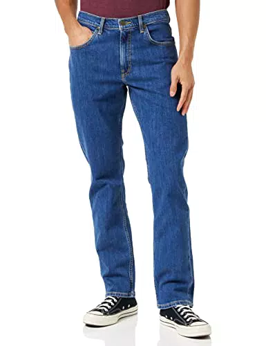 Lee Brooklyn Straight Jeansid Stonewash, Uomo