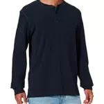 Lee Seasonal Henley T-shirt Uomo, Blu, X-Large