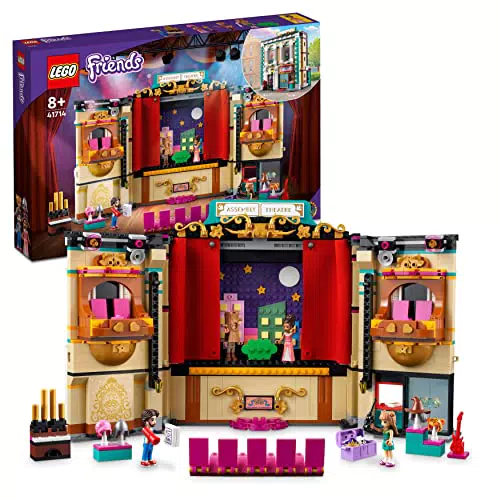 LEGO 41714 Friends La Scuola di Teatro di Andrea, mini Bamboline Giocattolo con Accessori